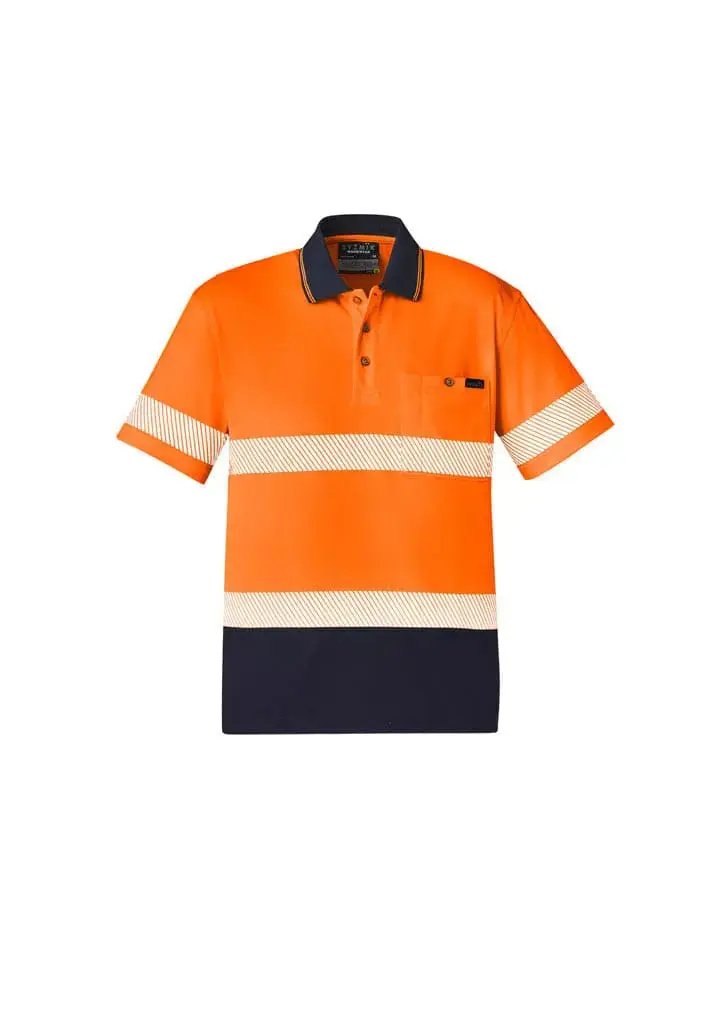 SYZMIK Unisex Hi Vis Segmented Tape Short Sleeve Polo ZH535 Metro Workwear.